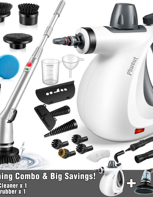 Load image into Gallery viewer, Pressurized Steam Cleaner &amp; Spin Scrubber
