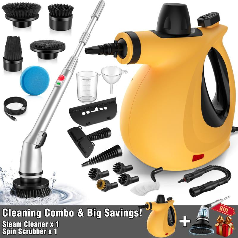 Pressurized Steam Cleaner & Spin Scrubber