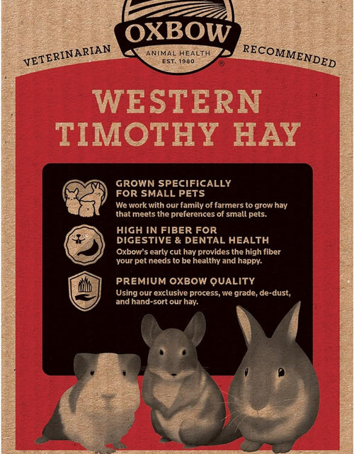 Load image into Gallery viewer, Animal Health Western Timothy Hay - All Natural Hay for Rabbits, Guinea Pigs, Chinchillas, Hamsters &amp; Gerbils-Veterinarian Recommended- Digestive &amp; Dental Health- Grown in the USA- 9Lb.
