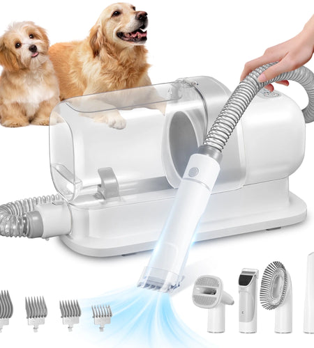 Dog & Cat Grooming Clippers Kit, Adjustable Corded Electric with Accessories (9 Pack)